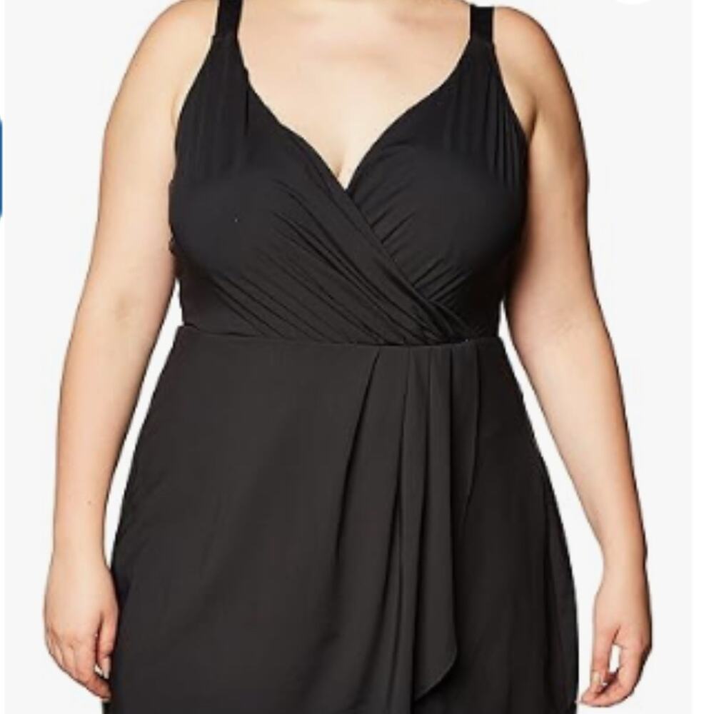 Anne Cole Live in Color Surplus Swim dress black - 20W